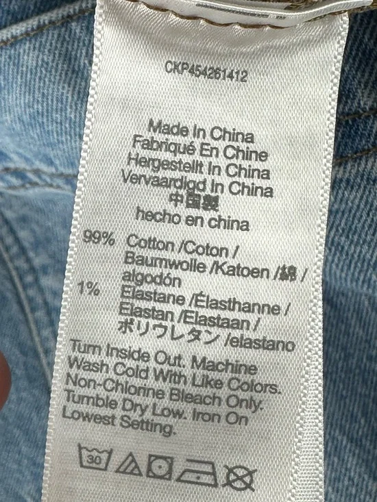 Madewell Size 30 Denim Midi Skirt Light Wash Rigid Flare Front Slit - Picture 8 of 8